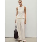 Mango - Denim Wide Leg - Broek - Ecru