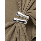 Mango - Top - Bruin - Mouwloos - Ronde Hals