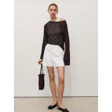 Mango - Denim Wide Leg - Korte Broek - Wit