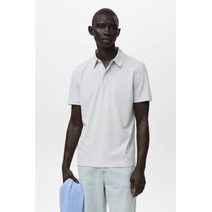 Mango Man - Slim Polo - Lichtgrijs