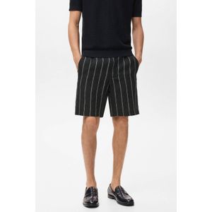 Mango Man - Korte Broek - Antraciet - Linnen - Slim Fit