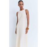 MANGO - PEPA - Zomerjurk - Lichtbeige - Mouwloos - 7/8 Lengte