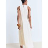 MANGO - PEPA - Zomerjurk - Lichtbeige - Mouwloos - 7/8 Lengte