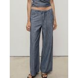 MANGO - MERY - Broek - Opaal/Wit - Wide Leg - Mid Waist