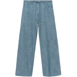 MANGO - MERY - Broek - Opaal/Wit - Wide Leg - Mid Waist