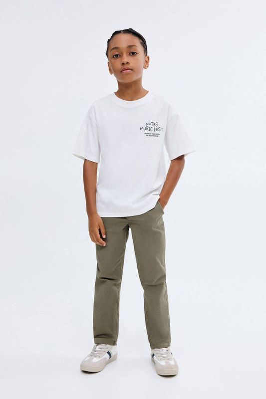 Mango Kids - Broek - Kakigroen