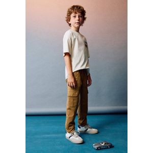 Mango - Kids Tapered Cargo Broek - Bruin