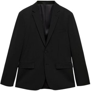 Mango Man - Colbert - Zwart - Slim Fit - Gevoerd