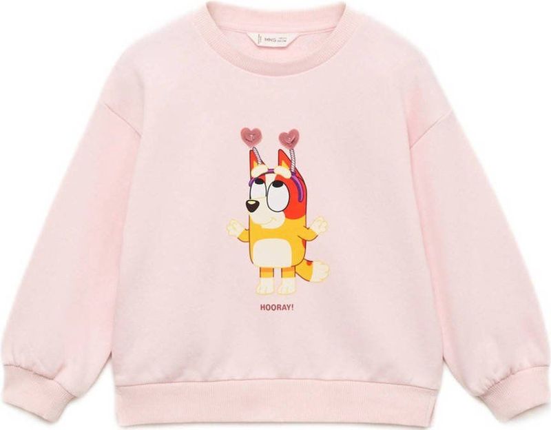 MANGO KIDS - Sweatshirt - Geel - Kreeft - Rosa - Wit