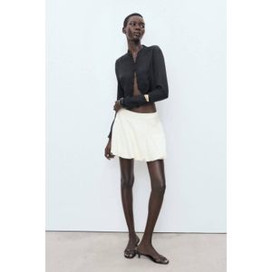 Mango - Blouse - Zwart - Lange Mouwen - Knoopsluiting - Semi-transparant