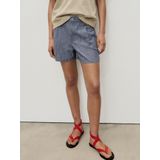 Mango - Denim Straight Regular Waist Short - Donkerblauw - Korte Broek