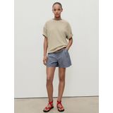 Mango - Denim Straight Regular Waist Short - Donkerblauw - Korte Broek