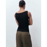 Mango - Mouwloze Top - Zwart