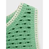 MANGO - Top 'FLEUR' - Lichtgroen - Blousetops