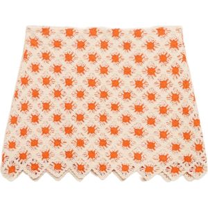 MANGO - CAMERON - Rok - Oranje/Wit - Minirok - Bloemenprint