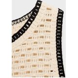 Mango - Mouwloze Top - Ecru - Crochet