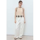 Mango - Mouwloze Top - Ecru - Crochet