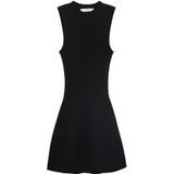 MANGO - ALBERT - Gebreide Jurk - Zwart - Mouwloos - Figuur Omarmend