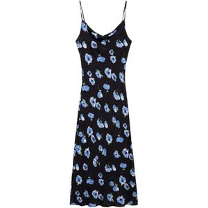 MANGO - KENDAL - Jurk - Royal Blue/Koningsblauw - Mouwloos - Bloemenprint