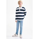 Mango - Kids - Jeans - Middenblauw - Stretchdenim - 5 Zakken