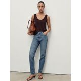 MANGO - Jeans - Lichtblauw - Slimfit - High Waist - Lang/maxi