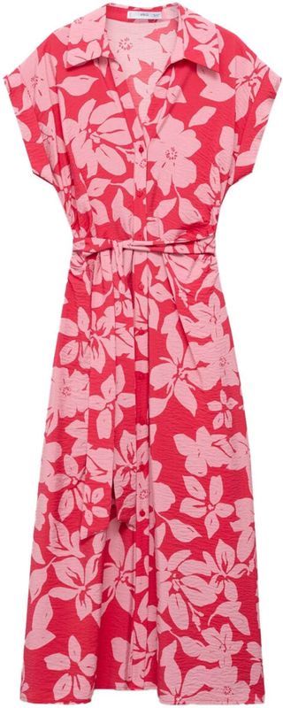 MANGO - Blousejurk - Rosa / Knalrood