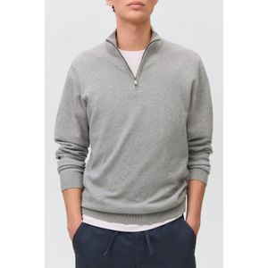 MANGO TEEN - Fijn Gebreide Trui - Grijs Melange - Lange Mouw