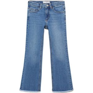 Mango Kids - Flared Jeans - Stretchdenim - Gerafelde Details - Normale Taille