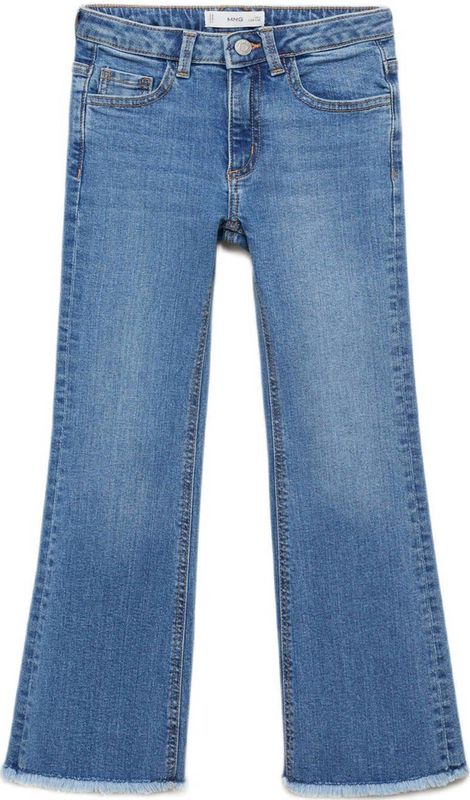 Mango Kids - Flared Jeans - Stretchdenim - Gerafelde Details - Normale Taille