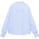 Mango Kids - Blouse - Lichtblauw - Lange Mouwen - 100% Katoen
