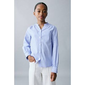 Mango Kids - Blouse - Lichtblauw - Lange Mouwen - 100% Katoen