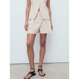 Mango - Straight - Korte Broek - Beige