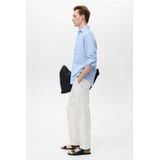 Mango Man - Overhemd - Lichtblauw - Linnen - Regular Fit