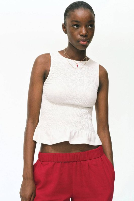 MANGO TEEN - Haltertop - Wit