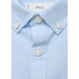 Mango Kids - Overhemd - Lichtblauw - 100% Katoen - Oxford-stijl