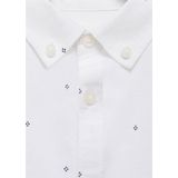 Mango Kids - Overhemd - Wit - Lange Mouwen - 100% Katoen
