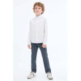 Mango Kids - Overhemd - Wit - Lange Mouwen - 100% Katoen