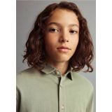 Mango Kids - Overhemd - Groen - 100% Katoen