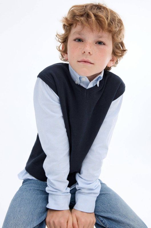 Mango Kids spencer donkerblauw