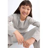 MANGO KIDS - EMMA - Gebreid Vest - Grijs Gemêleerd