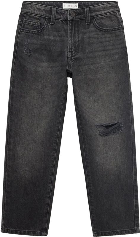 Mango - Kids - Jeans - Grijs - Straight Fit - 100% Katoen