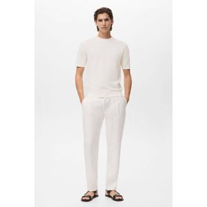 Mango Man - Regular T-shirt - Ecru - Katoen