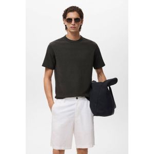 Mango Man - Regular T-shirt - Antraciet - Gebreid
