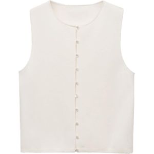 Mango - Gilet - Ecru