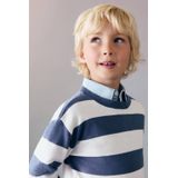 MANGO KIDS - SAMMY - Trui - Saffier/Wit - Lange Mouw