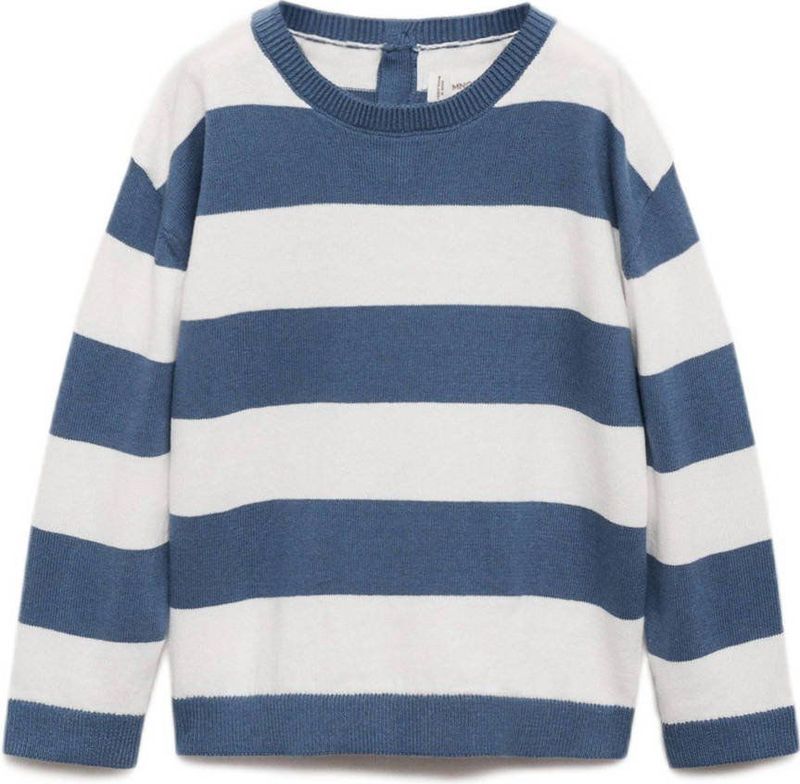 MANGO KIDS - SAMMY - Trui - Saffier/Wit - Lange Mouw