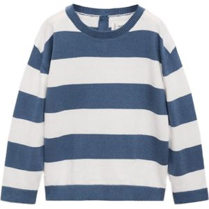 MANGO KIDS - SAMMY - Trui - Saffier/Wit - Lange Mouw