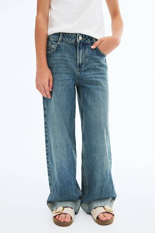 MANGO KIDS - WIDE1 - Jeans - Blauw - Loosefit
