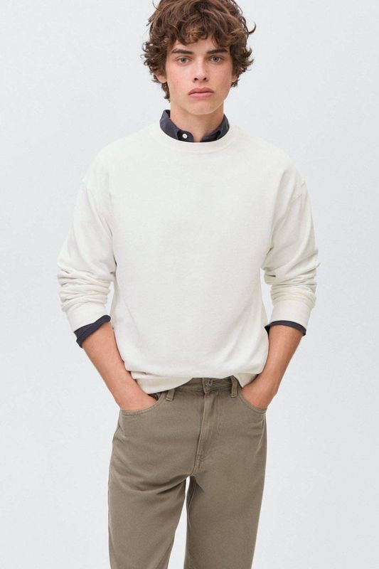 MANGO TEEN - Sweater - Wit - 100% Katoen