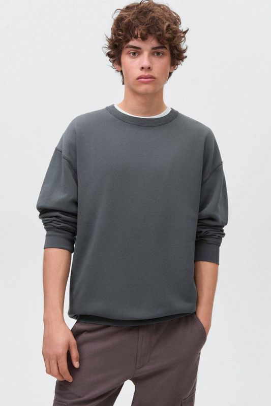 MANGO TEEN - Sweater - Antraciet - Lange Mouwen - Ronde Hals